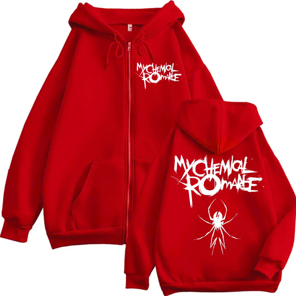 Limited My Chemical Romance Band Merch Zipper Hoodies Punk Rock Hip Hop Zip Up Sweatshirts Men Women Fashion Vintage Pullovers
