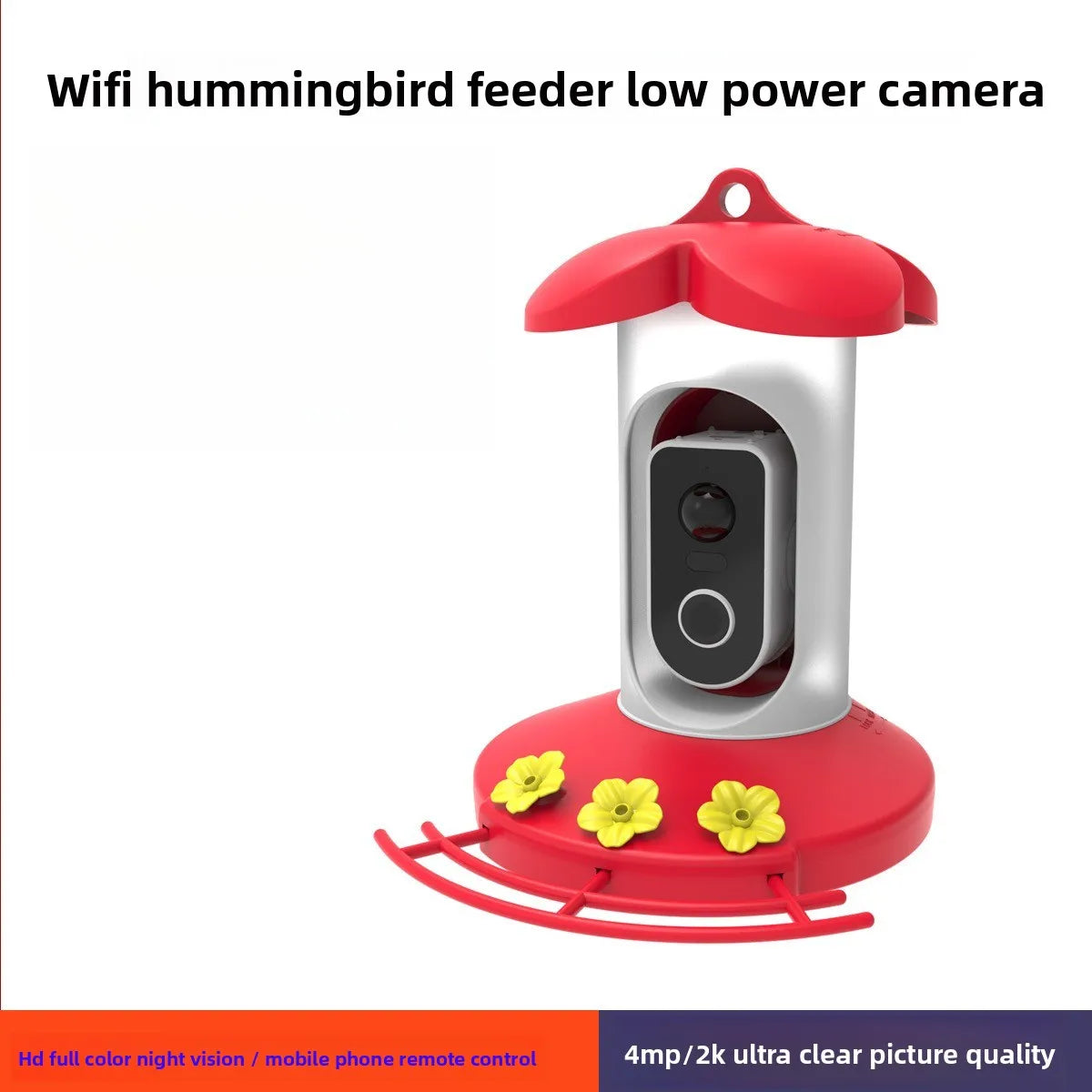 Intelligent Bird Feeder Camera Solar-powered Wide-angle High-definition  Outdoor Real-time Monitoring Pet Supplies Accessories