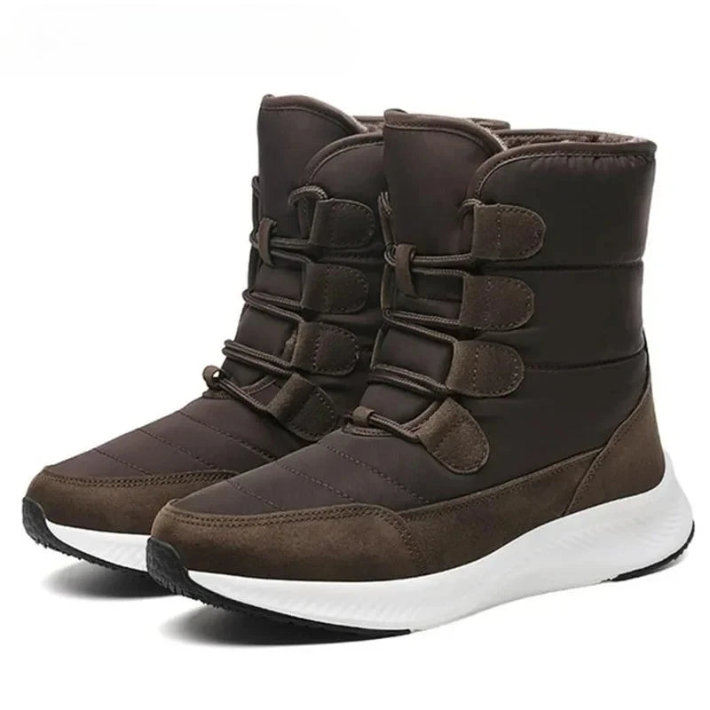 2026 Women's Shoes Winter Fashion Ankle Boots Women Keep Warm Female Lace Up Waterproof Boots Ankle Shoes Street Nurse Boots