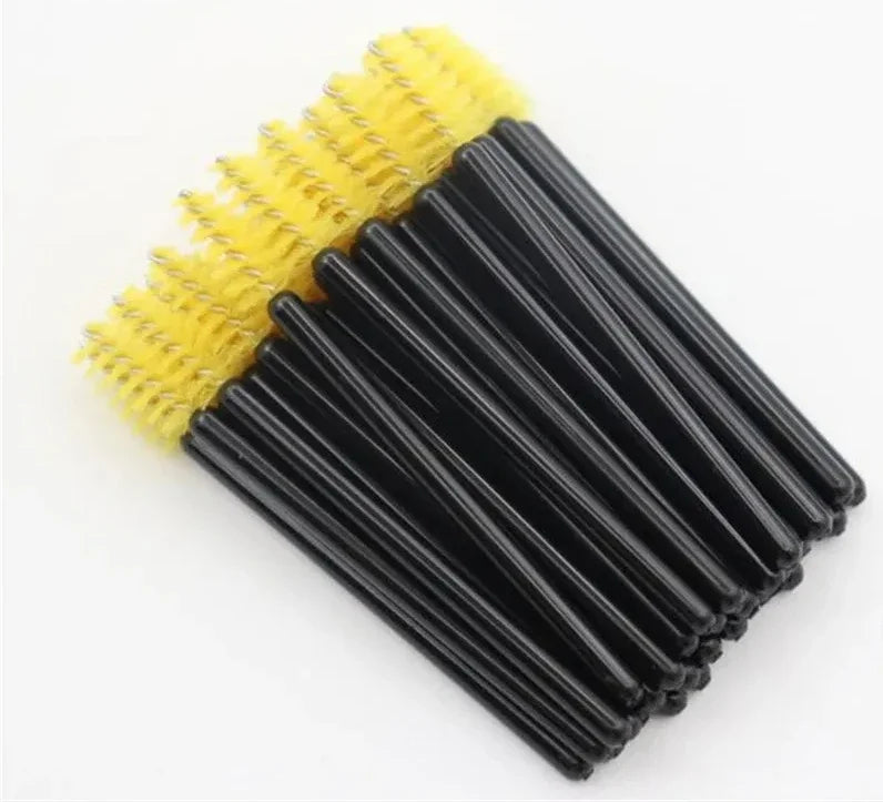 50/100 Disposable Eyelash Micro Brush Eyebrow Comb Mini Mascara Wand Applicator Microbrush Lash Extension Supplies Makeup Tools