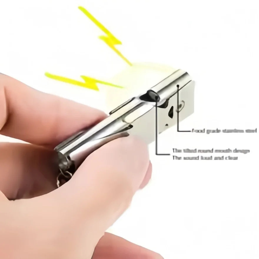 Survival Whistle Keychain -  Emergency Whistle for Outdoor Camping/Hiking, Loud Safety Alarm with Double Tube Design