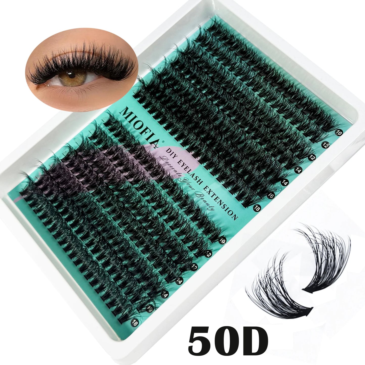 150D/100D/80D/50D Mink Eyelashes 1 Box/14 Rows Natural DIY Eyelash extension 3D Russia Individual Eyelash Cluster Lashes Cilia