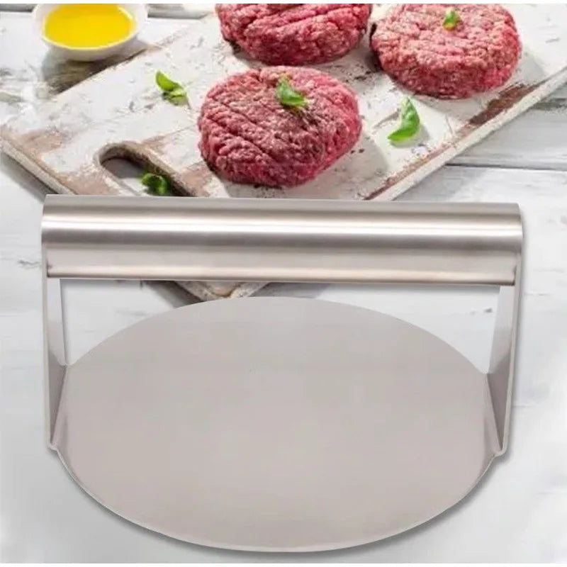 Stainless Steel Hamburger Patty Maker Crushing Hamburger Press Round Meat Pressing Tool Kitchen Stainless Steel Meat Pie Mold