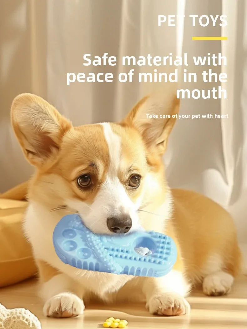 Pet Dog TPR Toy Bite-resistant Slippers Gnawing Teeth Cleaning Schnauzer Teddy Puppy Pet Products Dental Cleaning Slipper Toy
