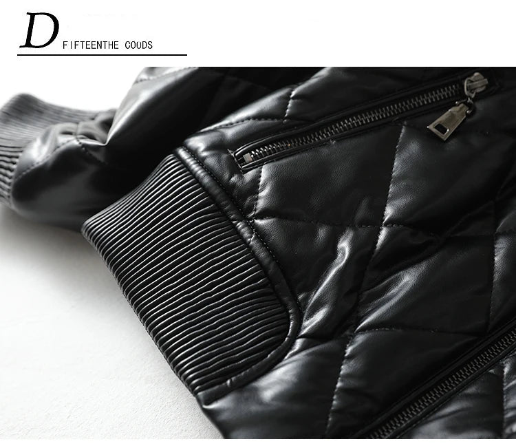 Julypalette 90% White Duck Down Real Sheepskin Jackets Black Casual Women Winter Zipper Lambskin Leather Warm Coats Size M-5XL