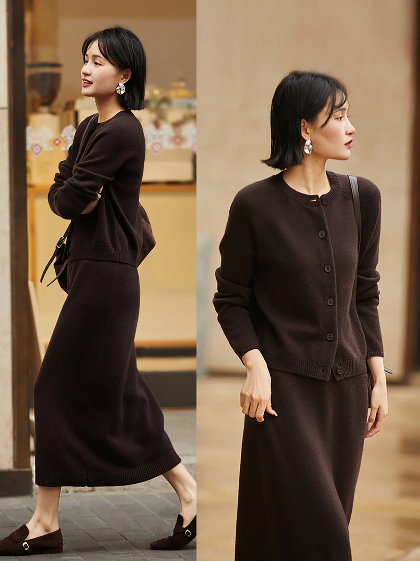 Row wind wool cashmere series ~ new sweaters in autumn and winter/overskirt fashion two-piece suit