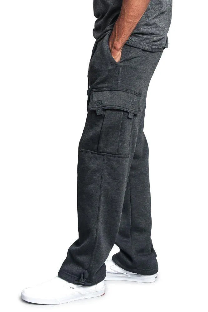 Spring and Autumn New Men's Sports Leisure Trousers Multi-pocket Loose Solid Color Cargo Work Pants Streetwear Men Pants