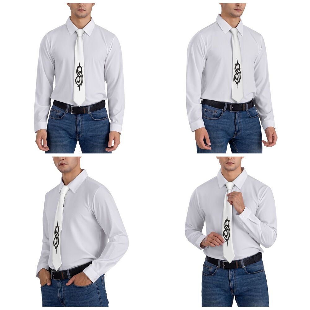 Slipknots Neckties Men's Customized Silk Heavy Metal Rock Music Gift Neck Tie for Office