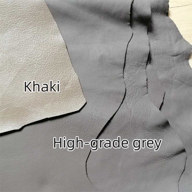 0.5/0.7mm Grey Green Sheepskin. First Layer Leather. Real Leather Fabric. Handmade DIY For Clothes. Whole Sheepskin