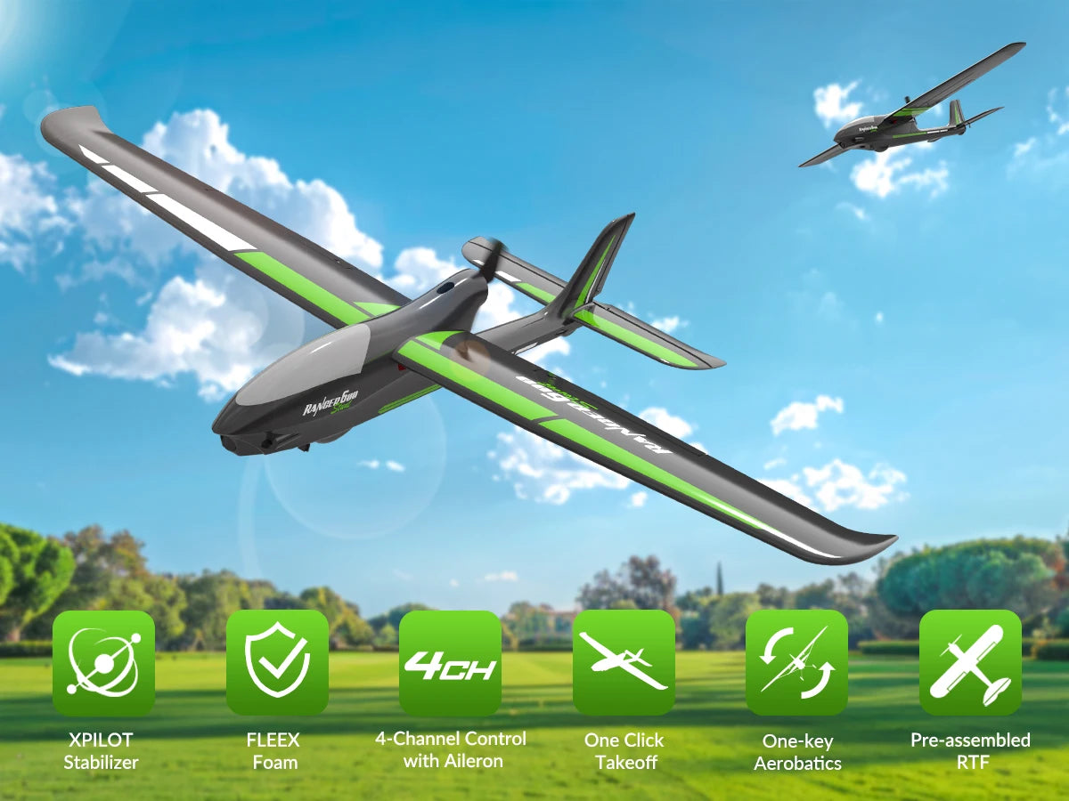 Volantexrc Ranger600 RC Aircraft 2.4GHz 4CH 600MM Fixed Wing RC Plane With 6-Axis Gyro Stabilizer One Key Aerobatic RTF Fighter