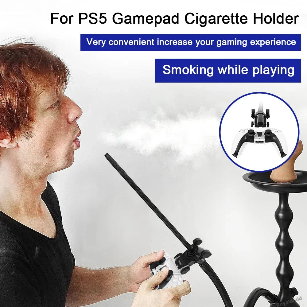 For PS5 Hookah Hose Holder Shisha Aluminum Handle Holder For Playstation5 Game Controller Chicha Narguile Water Smoking Accessor