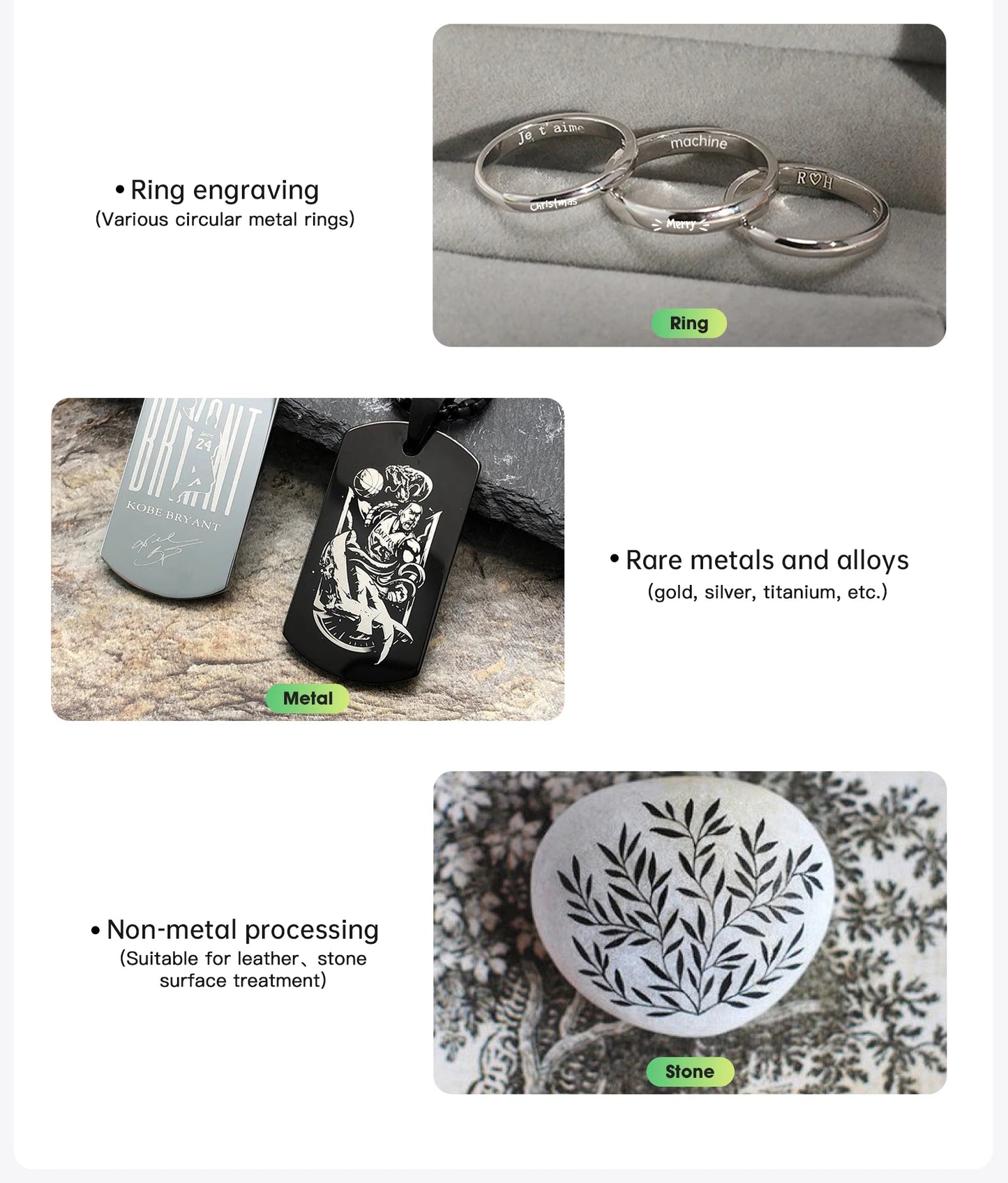 DAJA S4 Fiber Laser Marking Machine High Power Business Industrial Portable Engraver Engrave All Metal Jewelry Plastic Leather