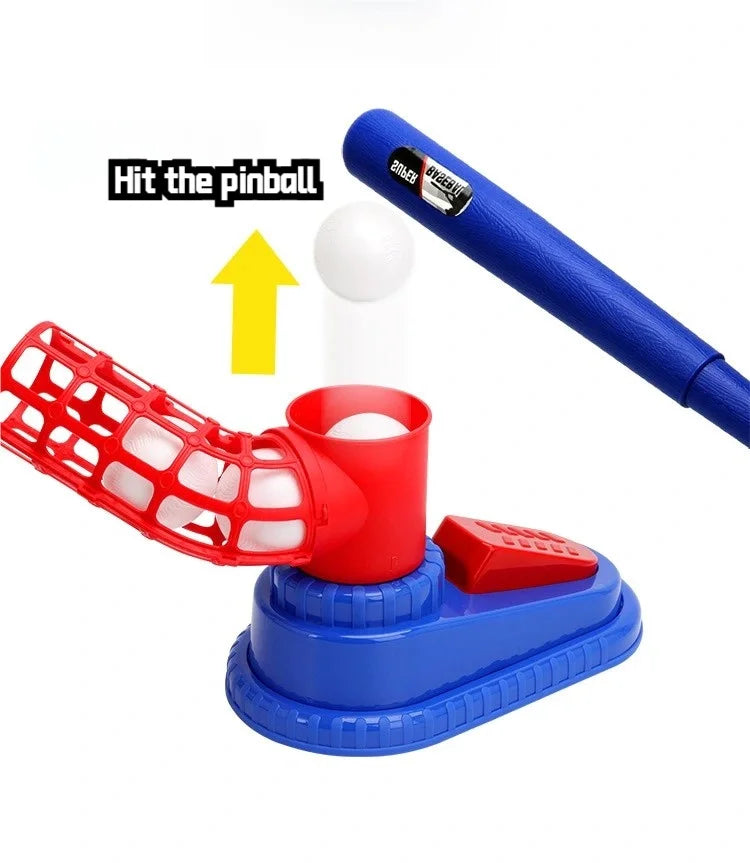 Hot-Selling Baseball Launcher Toy, 2-in-1 Foot-Operated/Manual Press Ball Pitching Machine, Interactive Baseball Training Game for Young Children, Outdoor Sports Toy, Indoor and Outdoor Interactive Sports Game for Kids, Kinde