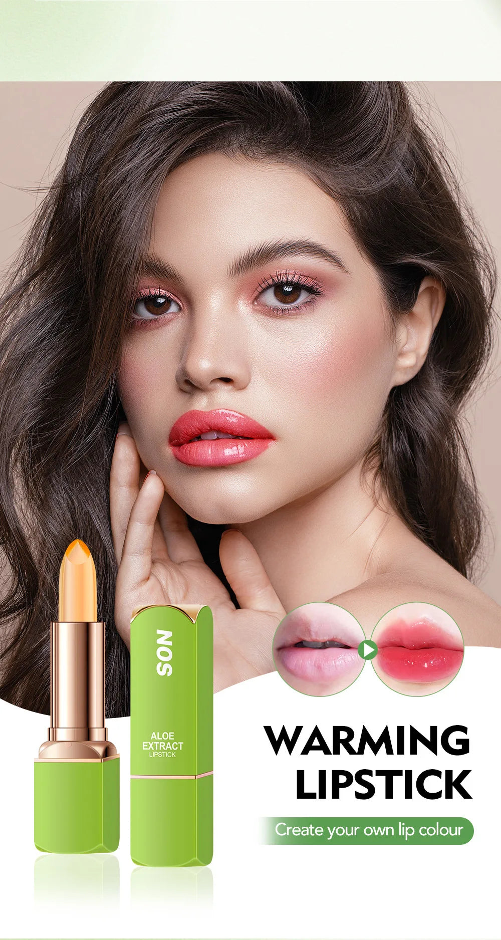 Colorful Lipstick Lipstick Waterproof Long-lasting Non Smudging Moisturizing Natural Lip Gloss Female Makeup