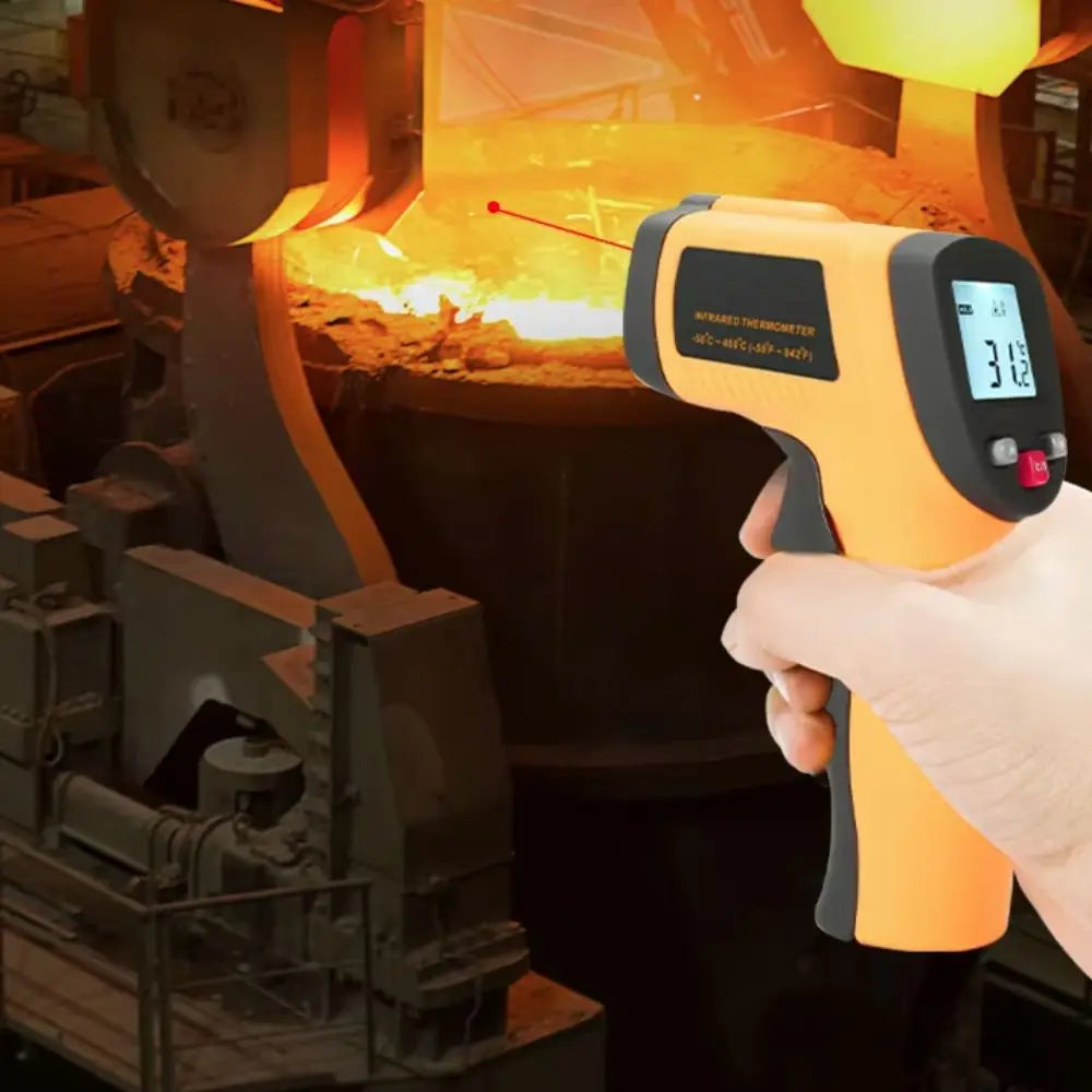 Handheld LCD Infrared Thermometer Laser Positioning Accurate Non-contact Thermometer Convertible Units Professional