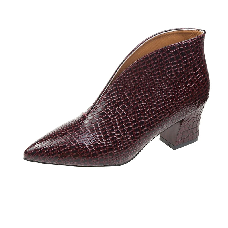 Women Boots High-heeled Shoes 2024 Spring Autumn New Fashion Pointed Thick High Heels Boots Women Shoes Comfortable Temperament