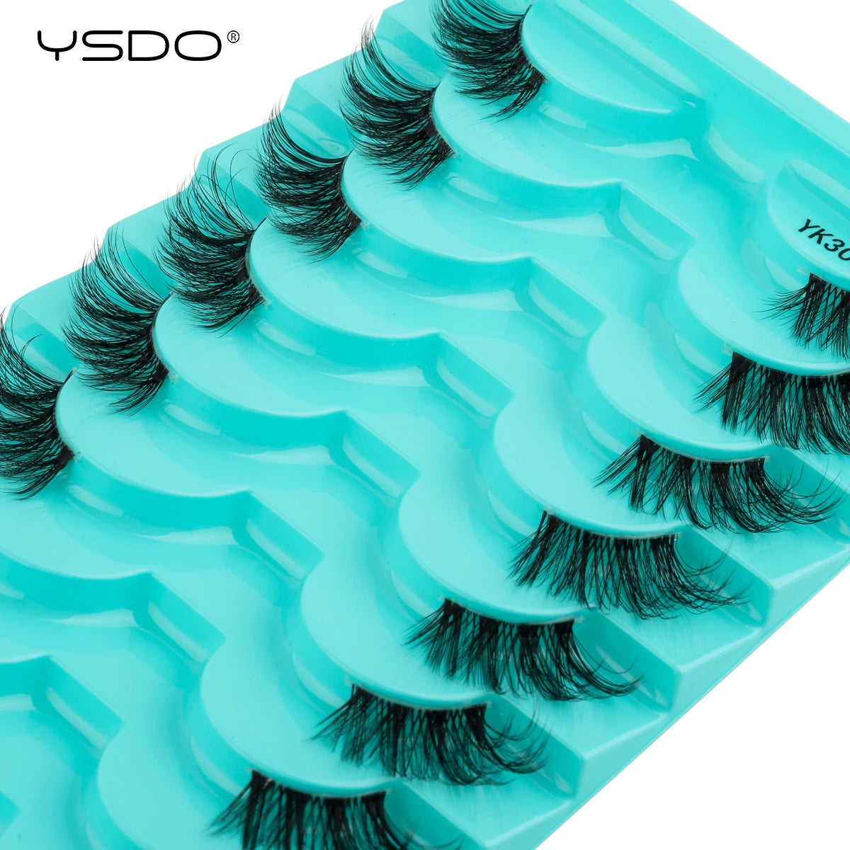 YSDO 3/7/10 Pair Half Eye Lashes Soft Natural Fake Lashes Look Short Wispy Clear Band Fox Eye Lash Faux 3d Mink Eyelashes Makeup