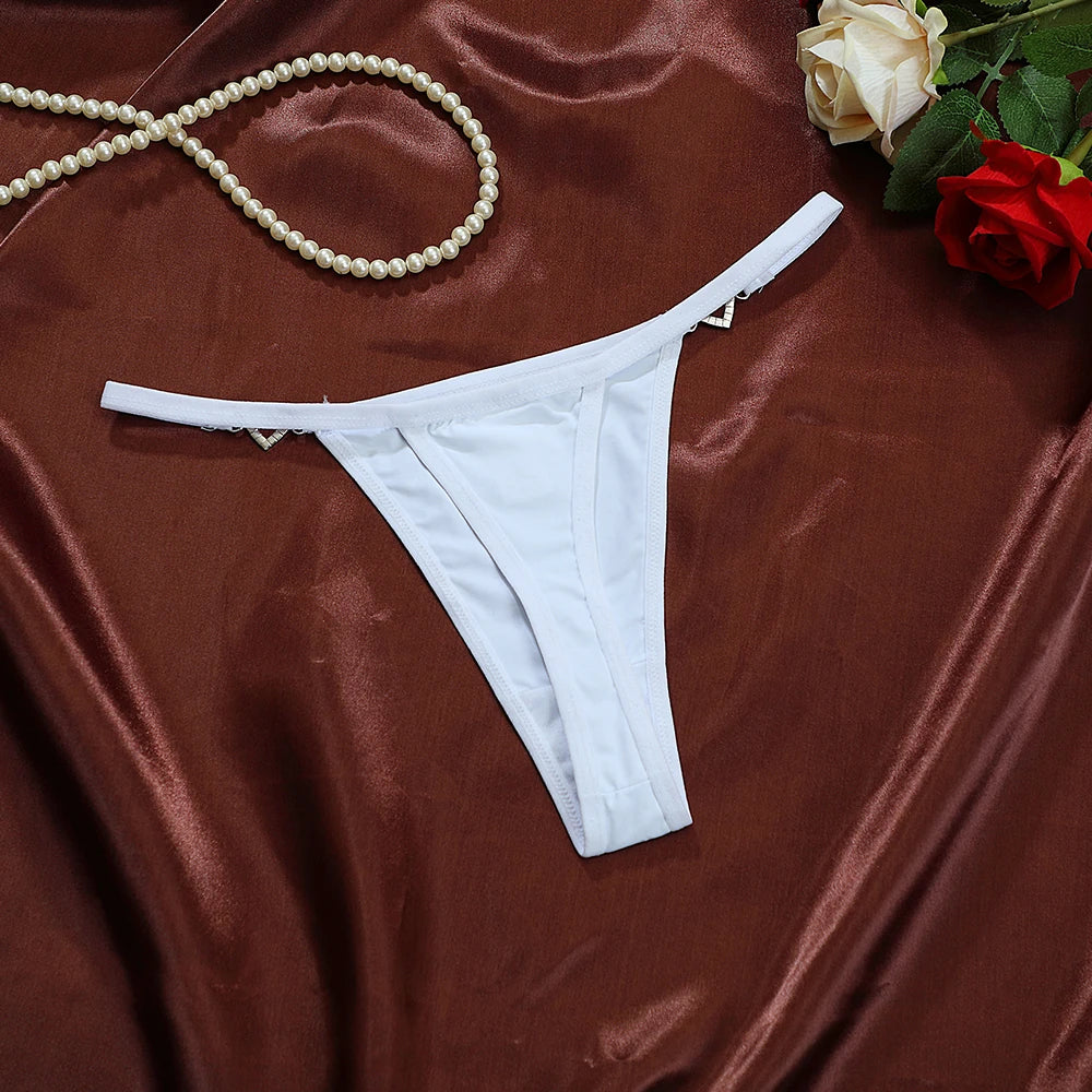 Women Sexy Thongs Low Rise Ladies G-string Heart Decoration New Fashion Cotton Panties Super Comfortable  Lingerie For Women