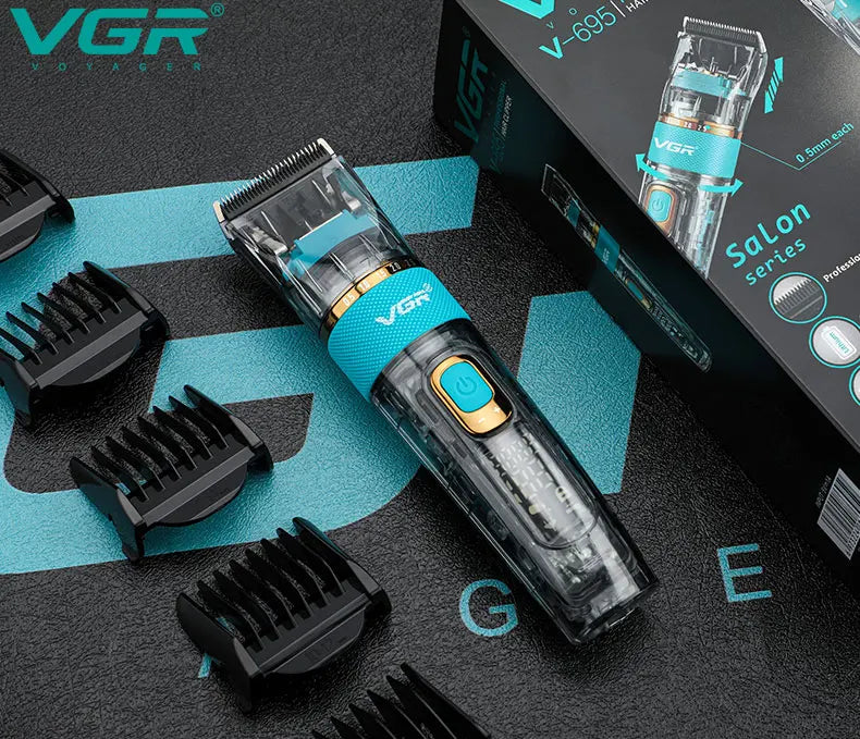 Original VGR Professional Hair Trimmer Cordless Barber Hair Clipper For Men Washable Beard Hair Cutting Machine Rechargeable Set