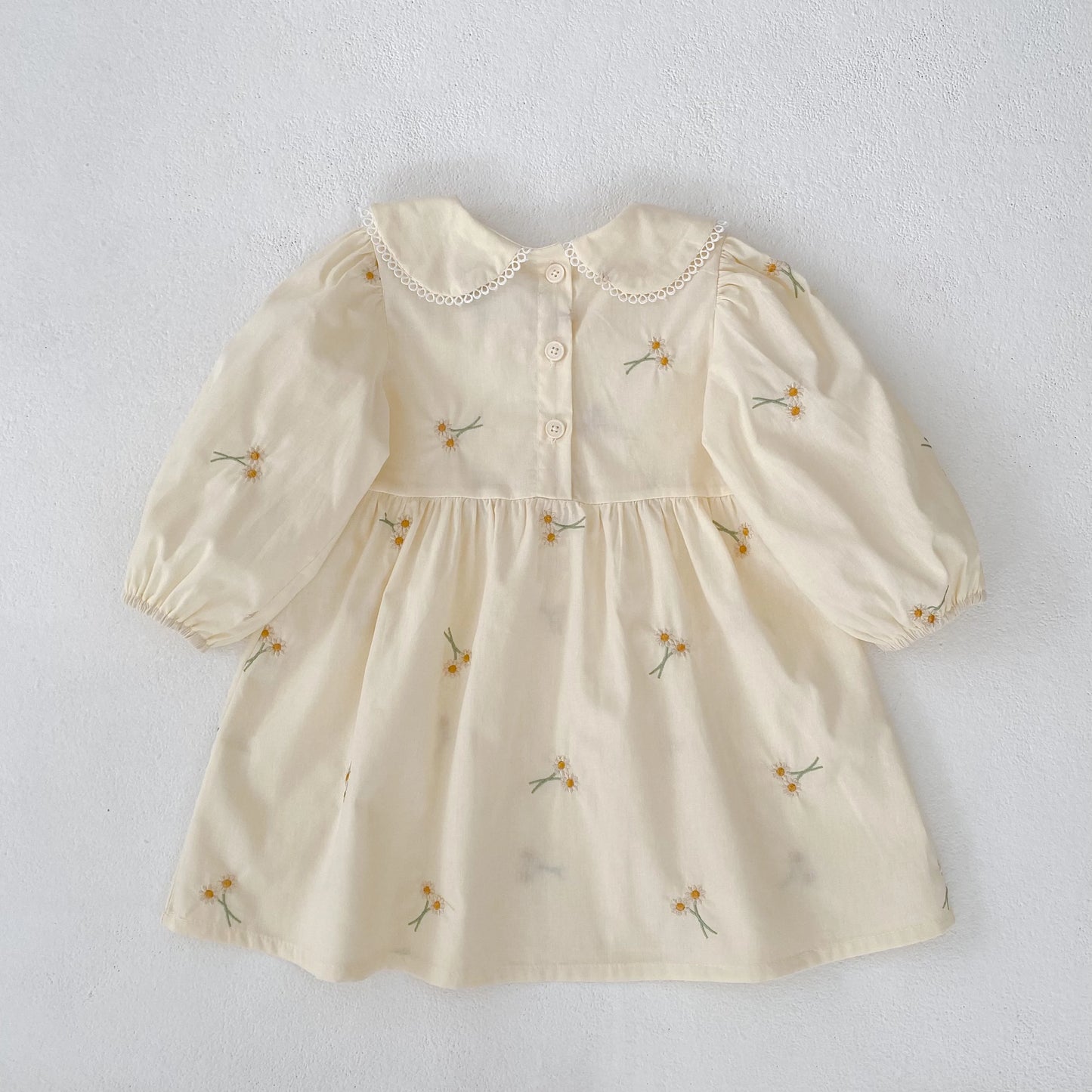 Spring Clothes Pastoral Baby Girls Dress Autumn Embroidery Cotton Floral Doll Dress Children'S Temperament Princess Girls' Dress