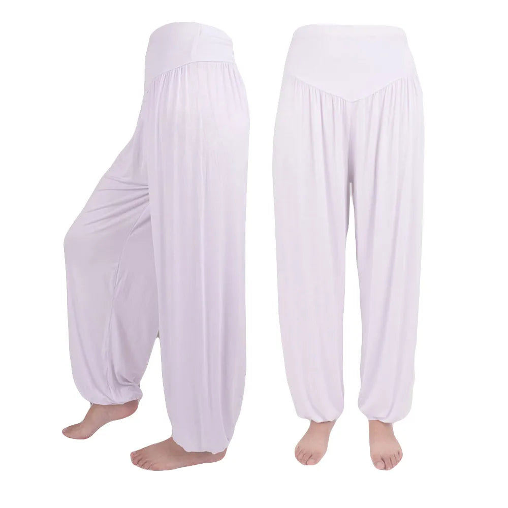 Women Elastic Loose Dance Yoga Pants Gym Workout Trousers Commute Sweat Pants High Waisted Female Clothing Calça Feminina