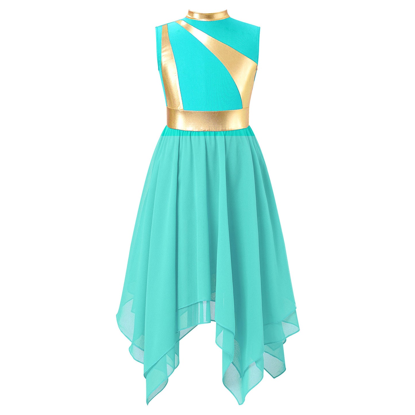 Kids Girl's Dress Praise Lyrical Dance Costume Children's Worship Dresses for Liturgical Celebration of Spirit Stage Dancewear