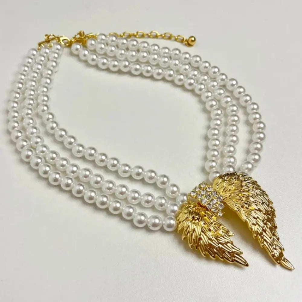 Retro Fashion Multi-layer Pearl Necklace Light Luxury Advanced Sense Clavicle Chain Elegant Delicate Fashion Choker Women