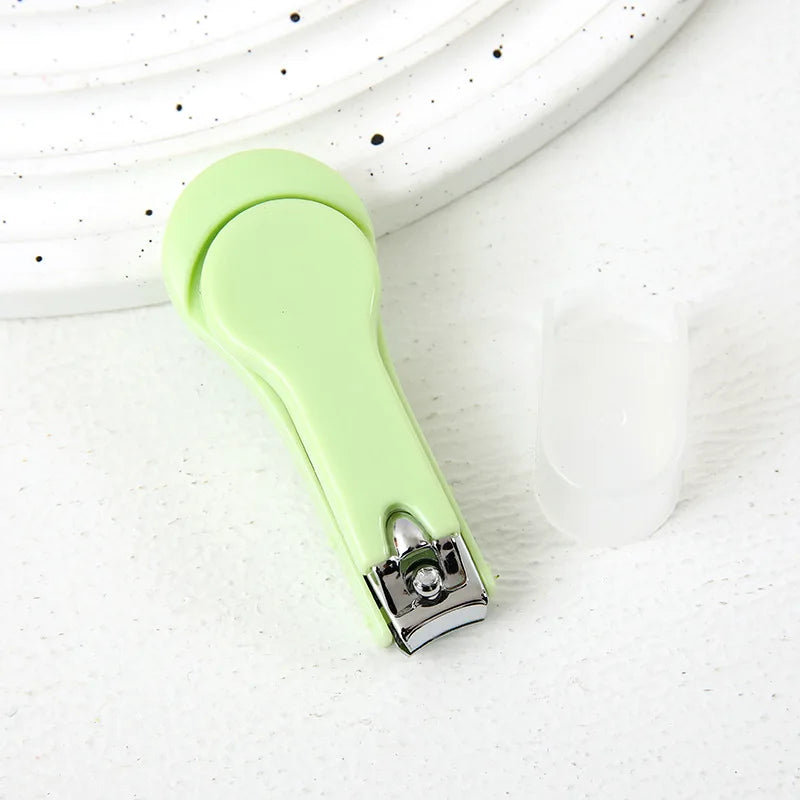 Nail Clipper Anti-Splash Portable 1pc Stainless Steel Cute Macaron Colors Compact Design Home Travel Manicure Nail Tools
