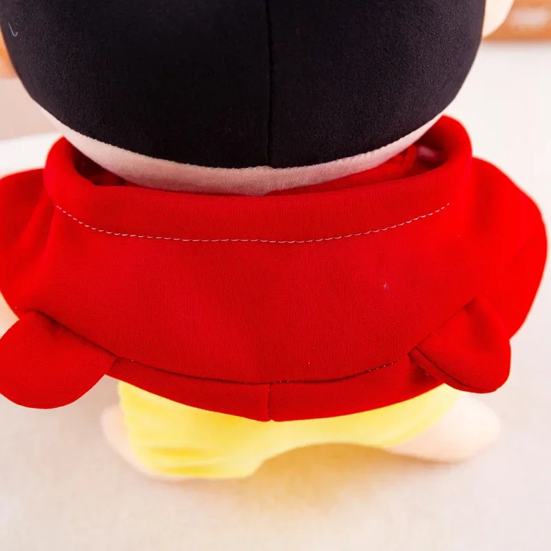 26-70cm Anime Crayon Shin-chan Doll Plush Red Blue Hoodies Detachable Collection Kawaii Stuffed Toys Dolls Bedroom Decoration