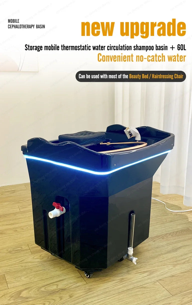 XinSheng Head SPA Fumigation Hydrotherapy Equipment Beauty Barber Furniture Massage Hair Salon Water Circulation Shampoo Sink