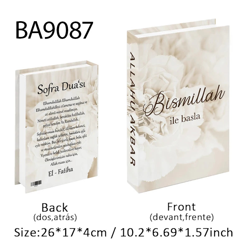 Islamic Mosque Kabaa Luxury Fake Book Home Decor Decorative Books Storage Box Simulation Book Coffee Table Interior Decoration