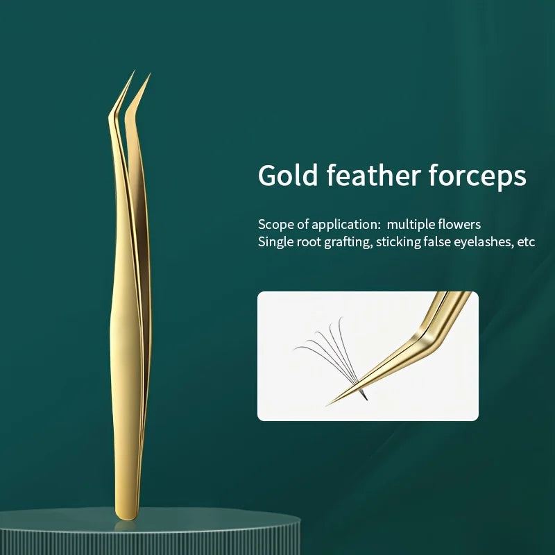 Eyelash Extension Tweezers Makeup Stainless Steel Eyelash 3D accurate Clip Makeup Tools Nail Art Accessories