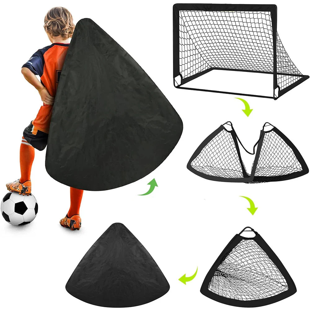 Soccer Goals for Backyard Set 2pcs Portable Training Football Net Indoor and Outdoor Children’s Football Match Door Frame