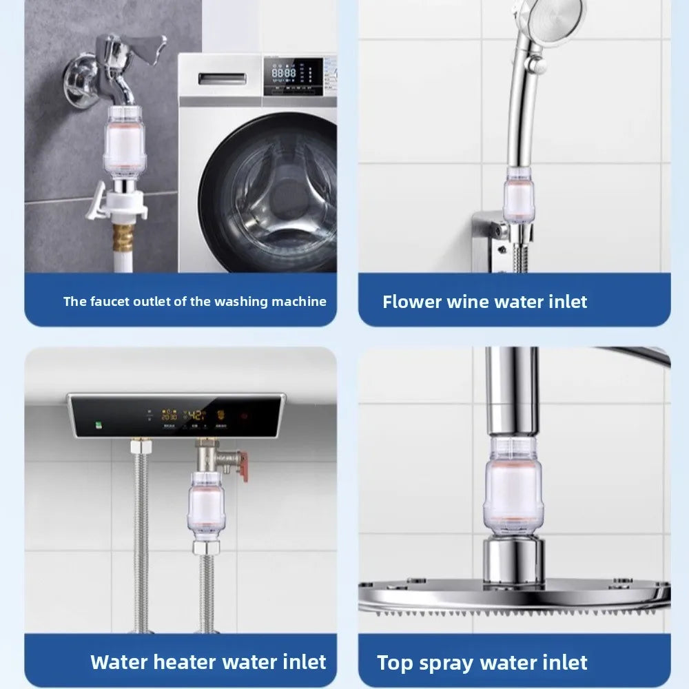 Purifier Output Kitchen Faucet Filter With 6 Filter Element Universal Water Heater Purification Fittings Shower Filter Household