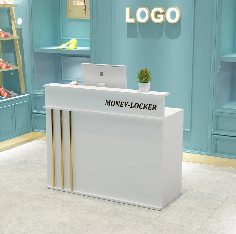 Modern Salon Bar Counter Simple Beauty Small Clinic Hair Salon Reception Desk Escritorio De Recepcion Commercial Furniture