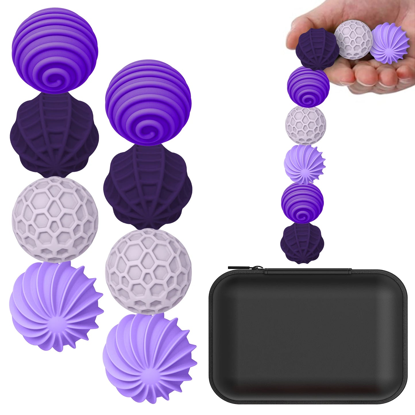 Silicone Magnetic Sensory Balls Fidget Toy Worry Balls Autism Calming Fidgeting Toy Kid Adults Anxiety Relief Stress Sensory Toy