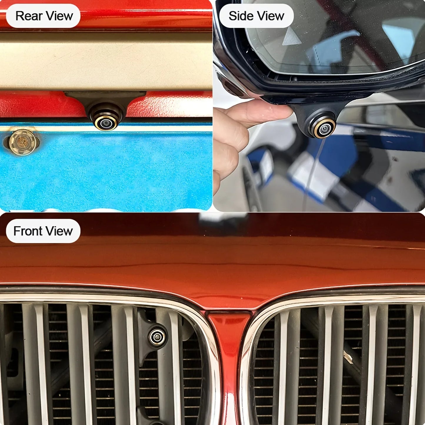 1080P AHD/CVBS Fisheye Camera - Front/Side/Rear View with Parking Lines & Night Vision