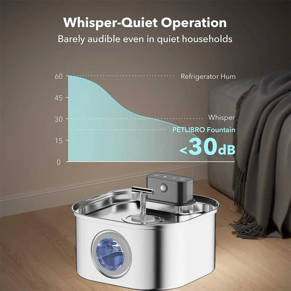 Stainless Steel Wireless Cat Water Fountain 4000mAh Pet Water Dispenser For Dog Cat Infrared Sensor Smart Pet Drinkier Fountain