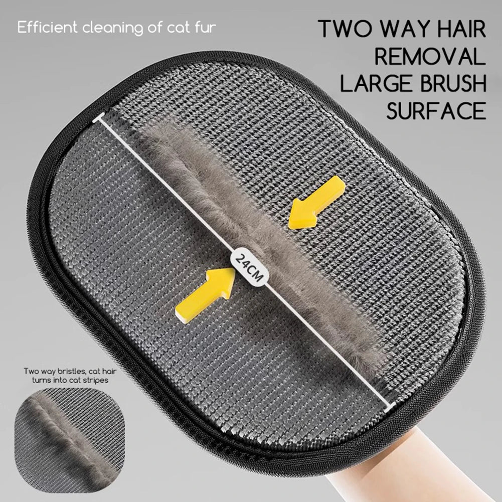 Pet Hair Remover Electrostatic Gloves Fur Catchers Quick Efficient Double Sided Electrostatic Protection Pet Hair Remover Mitten