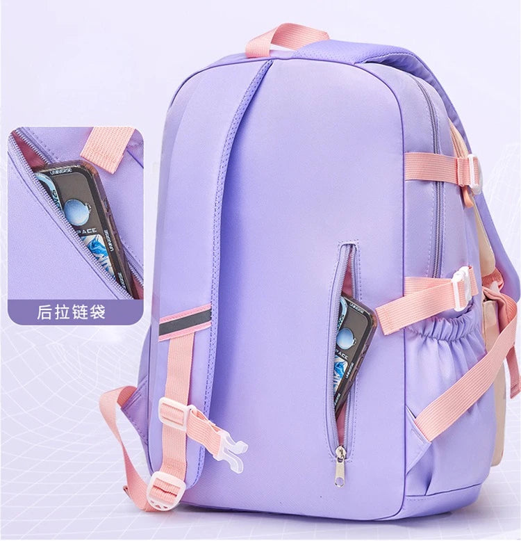 2026 Primary School Girls' Schoolbag Kawaii Lightweight Children's Bag Waterproof Bags Colorful Travel Backpack Mochilas Gifts