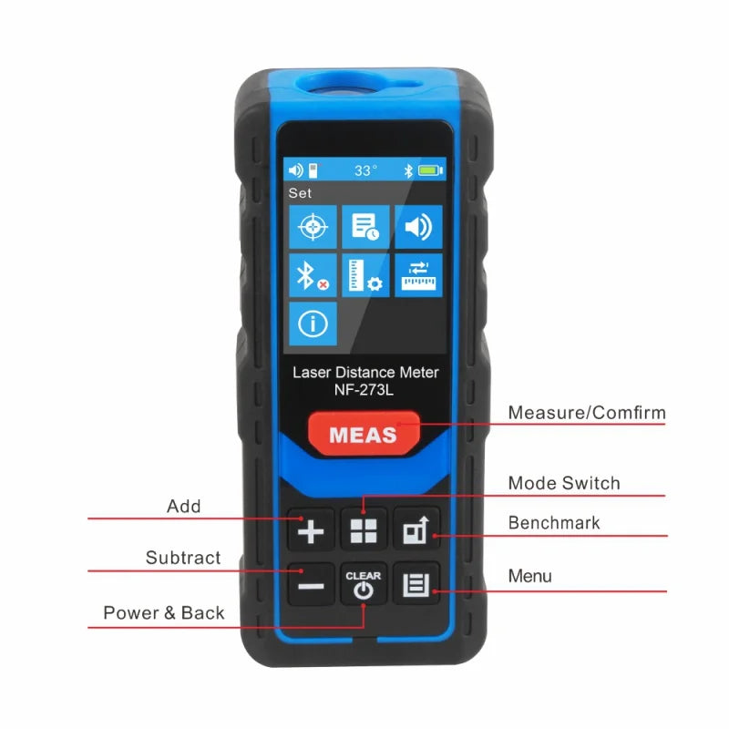 Laser Rangefinder NF-273L Smart Laser Distance Meter Electronic Roulette Digital Ruler Tape Range Finder measure tool