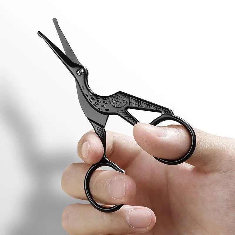 Hair Scissors Professional Beauty Scissors Facial Stainless Steel Mustache Nose Hair Beard Eyebrows Eyelashes Trimming Clippers