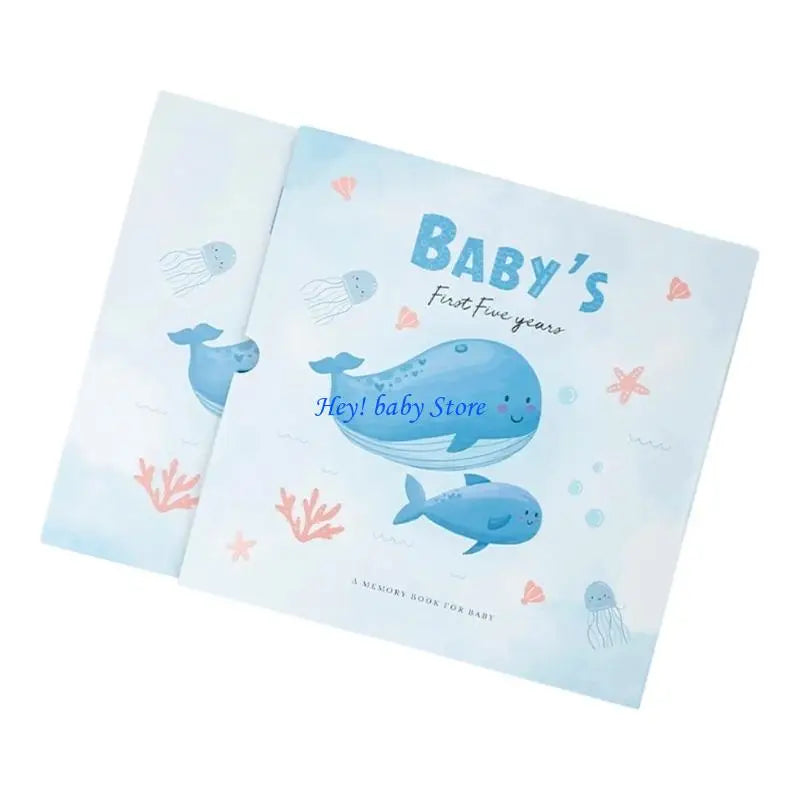 Q1FE Memory Book for Baby Boy Girl Baby Milestones Book to Record Every Event Journal Scrapbook Photo Album