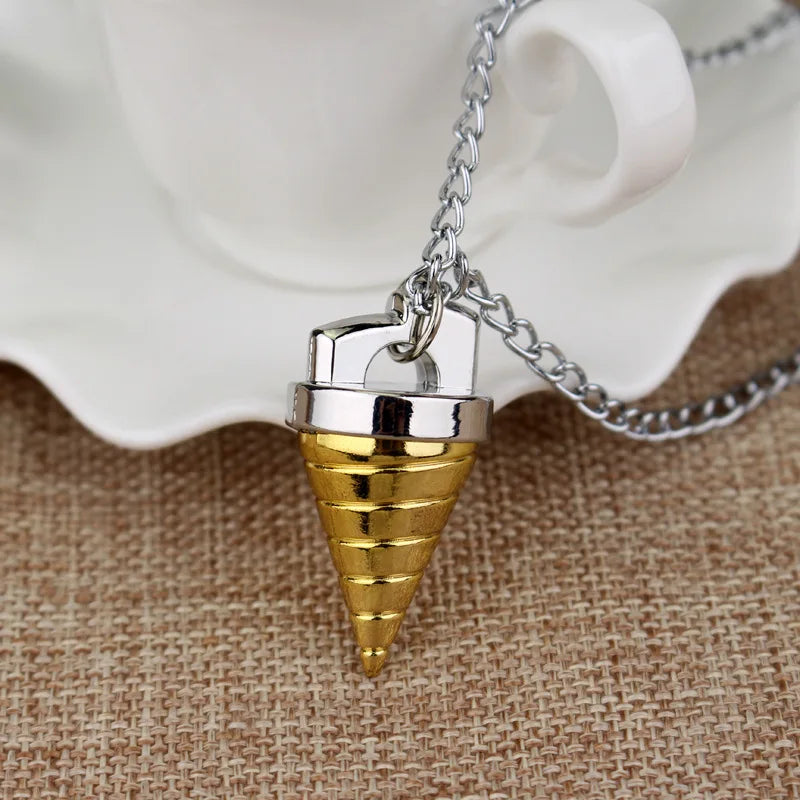 Cartoon Tengen Toppa Gurren Lagann Necklace Tengentoba Gulenlagan Core Drill Pendant Necklace Jewelry Accessories
