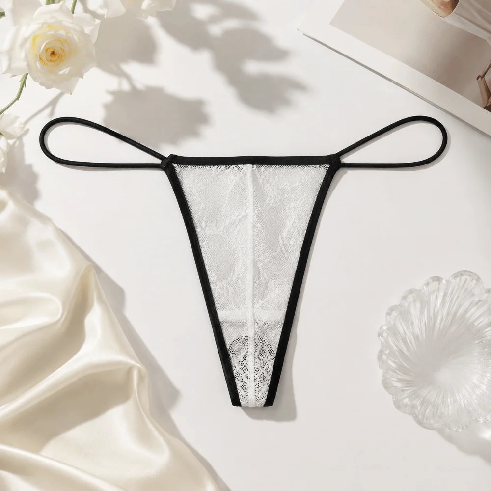 Comfortable Low Waist Men's Thongs Transparent U Convex Pouch T-back Briefs Mesh Halloween Net Lace Triangle Panties Fitness