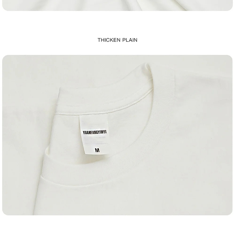 Loose Cotton Solid Tshirts Men Woman Short Sleeve Fashion Brand Trend Couple Clothing Tees Customized Candy Color Summer Tops