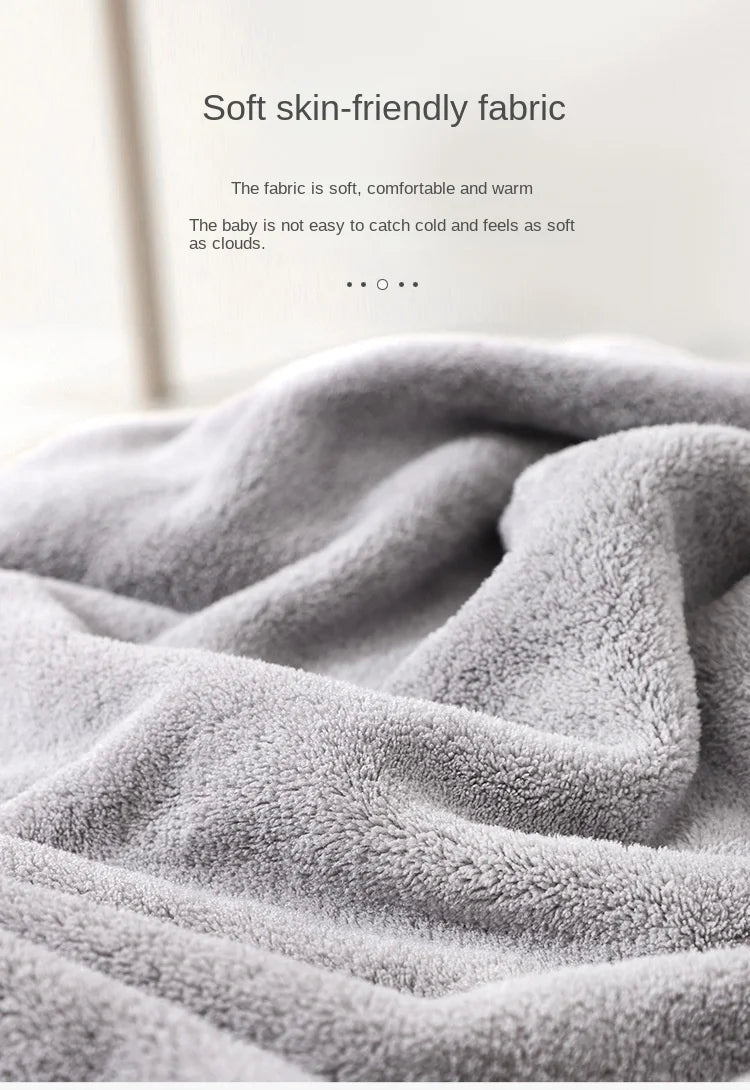 Baby Bath Towel Children's Bathrobe Newborn Baby Cartoon Blanket Super Soft Absorbent Hooded Hug Quilt80x80cm
