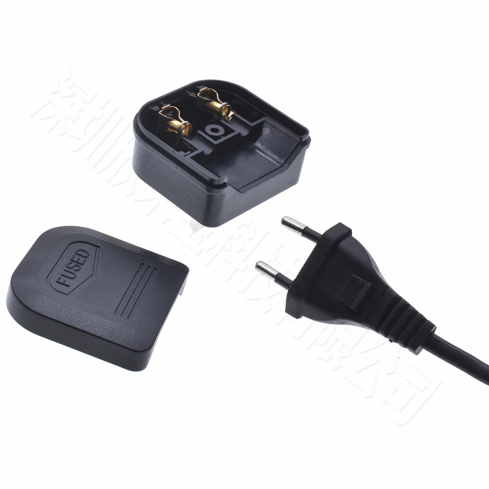 European EU 2Pin to UK 3Pin Power Socket Travel Plug Japan European EU to UK Travel Adapter Electrical Charger Adapter Converter