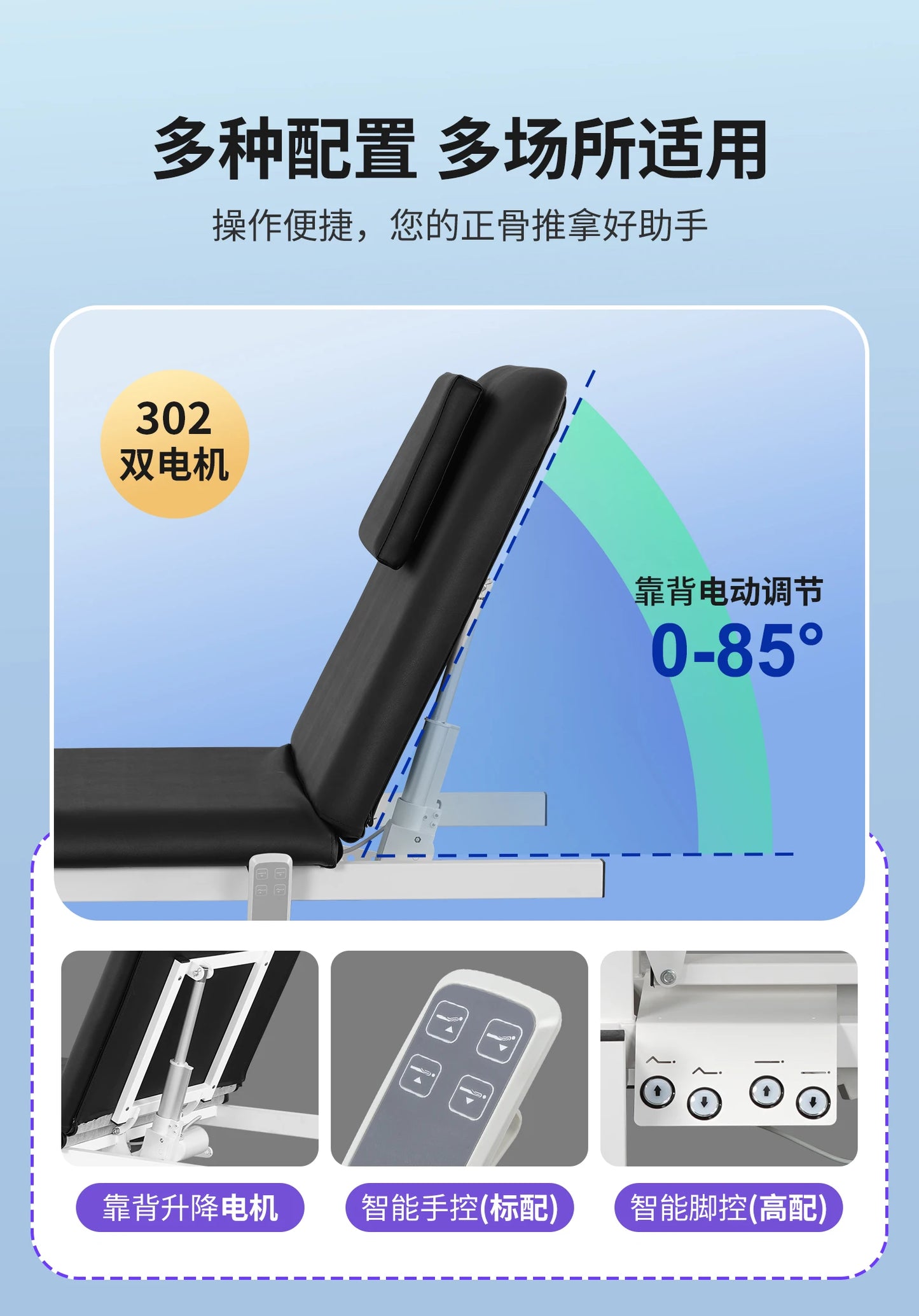 Head Spa Electric Massage Tables Lift Operating Table Comfort Iron Massage Tables Acupuncture PU Leather Furniture Meja Pijat MH