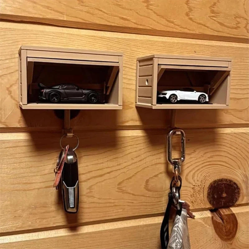Car Garage Key Holder With Opening Door Space-saving Key Rack Durable For Vehicle Enthusiasts Creative Gift Key storage supplies